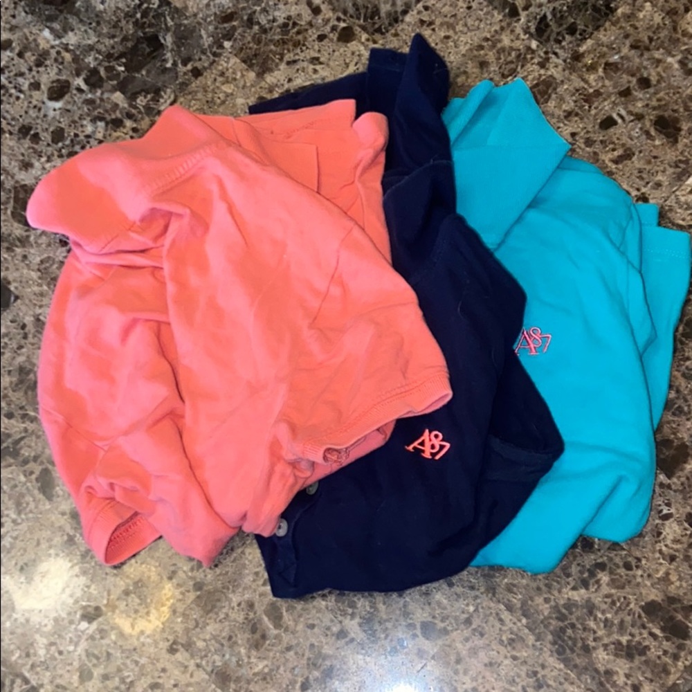 3 polo shirts